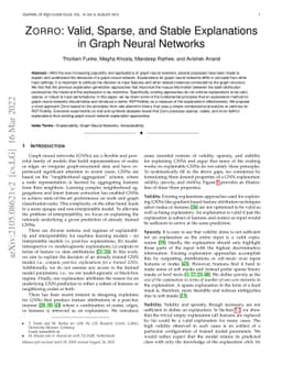 Zorro: Valid, Sparse, and Stable Explanations in Graph Neural Networks