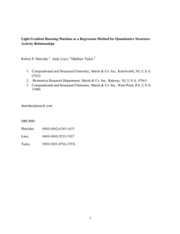 Light Gradient Boosting Machine as a Regression Method for Quantitative
  Structure-Activity Relationships