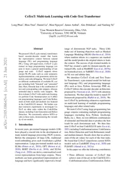 CoTexT: Multi-task Learning with Code-Text Transformer