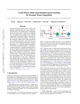 Coach-Player Multi-Agent Reinforcement Learning for Dynamic Team
  Composition