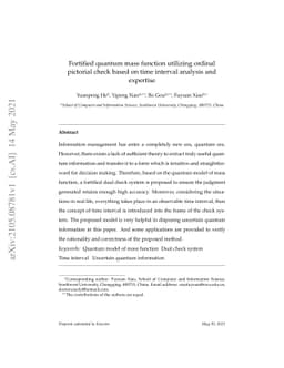 Fortified quantum mass function utilizing ordinal pictorial check based
  on time interval analysis and expertise