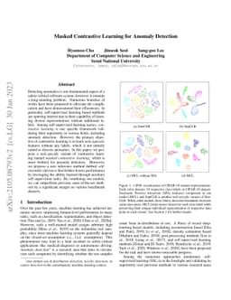 Masked Contrastive Learning for Anomaly Detection
