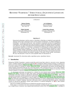 Beyond "Fairness:" Structural (In)justice Lenses on AI for Education