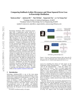 Comparing Kullback-Leibler Divergence and Mean Squared Error Loss in
  Knowledge Distillation