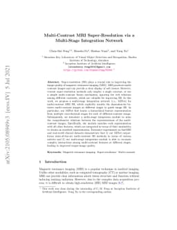 Multi-Contrast MRI Super-Resolution via a Multi-Stage Integration
  Network