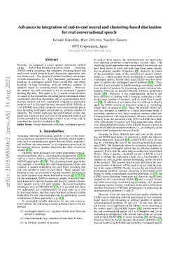 Advances in integration of end-to-end neural and clustering-based
  diarization for real conversational speech