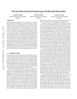 Private Hierarchical Clustering in Federated Networks