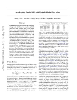 Accelerating Gossip SGD with Periodic Global Averaging
