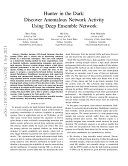 Hunter in the Dark: Discover Anomalous Network Activity Using Deep
  Ensemble Network