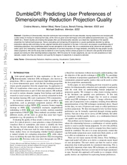 DumbleDR: Predicting User Preferences of Dimensionality Reduction
  Projection Quality