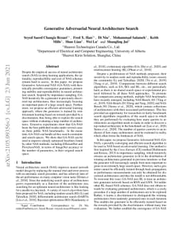 Generative Adversarial Neural Architecture Search