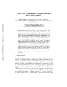 User-Level Label Leakage from Gradients in Federated Learning