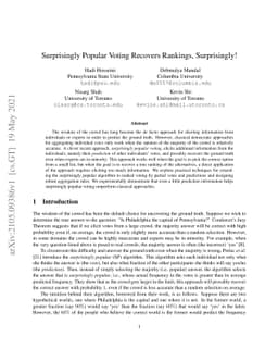Surprisingly Popular Voting Recovers Rankings, Surprisingly!