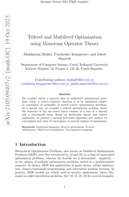 Trilevel and Multilevel Optimization using Monotone Operator Theory