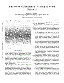 Intra-Model Collaborative Learning of Neural Networks