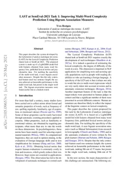LAST at SemEval-2021 Task 1: Improving Multi-Word Complexity Prediction
  Using Bigram Association Measures