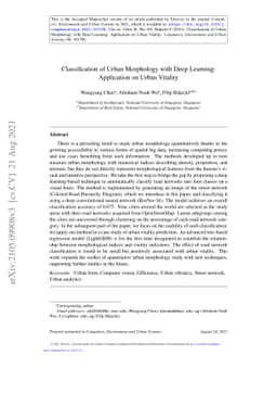 Classification of Urban Morphology with Deep Learning: Application on
  Urban Vitality
