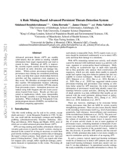 A Rule Mining-Based Advanced Persistent Threats Detection System