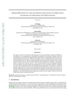 Error Bounds of the Invariant Statistics in Machine Learning of Ergodic
  Itô Diffusions