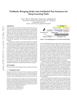 TestRank: Bringing Order into Unlabeled Test Instances for Deep Learning
  Tasks