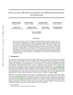 Explainable Machine Learning with Prior Knowledge: An Overview