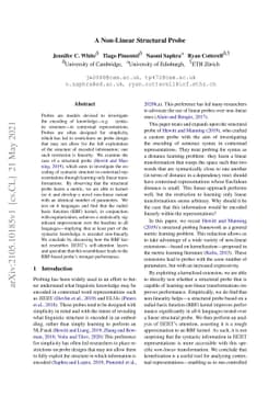 A Non-Linear Structural Probe