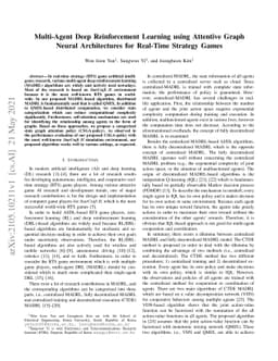 Multi-Agent Deep Reinforcement Learning using Attentive Graph Neural
  Architectures for Real-Time Strategy Games