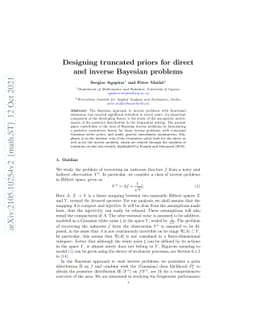 Designing truncated priors for direct and inverse Bayesian problems