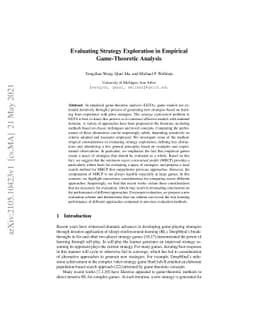 Evaluating Strategy Exploration in Empirical Game-Theoretic Analysis