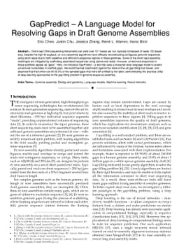 GapPredict: A Language Model for Resolving Gaps in Draft Genome
  Assemblies