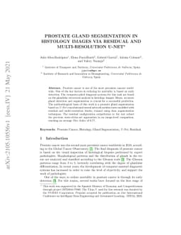 Prostate Gland Segmentation in Histology Images via Residual and
  Multi-Resolution U-Net