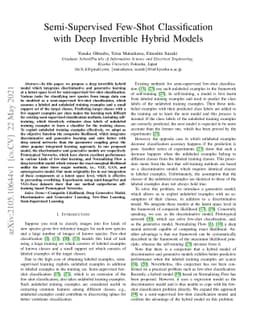 Semi-Supervised Few-Shot Classification with Deep Invertible Hybrid
  Models