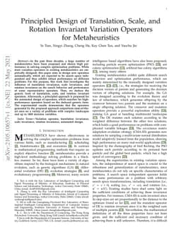 Principled Design of Translation, Scale, and Rotation Invariant
  Variation Operators for Metaheuristics
