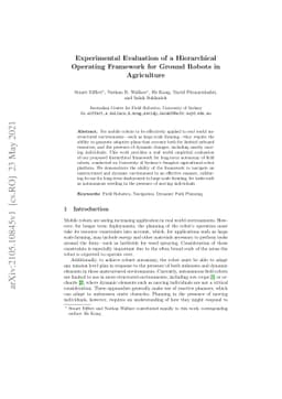 Experimental Evaluation of a Hierarchical Operating Framework for Ground
  Robots in Agriculture