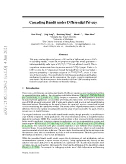 Cascading Bandit under Differential Privacy