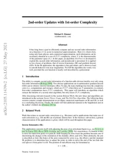 2nd-order Updates with 1st-order Complexity