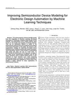 Improving Semiconductor Device Modeling for Electronic Design Automation
  by Machine Learning Techniques