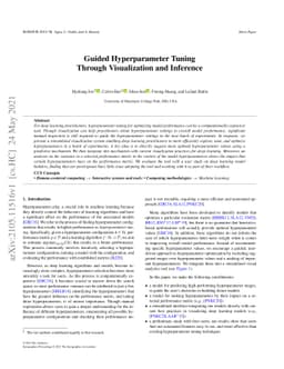 Guided Hyperparameter Tuning Through Visualization and Inference