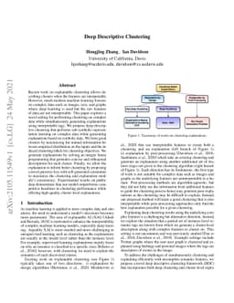 Deep Descriptive Clustering