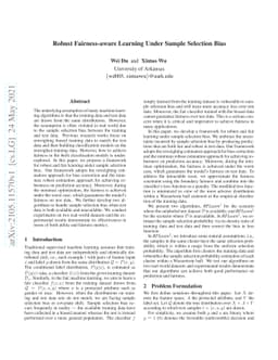 Robust Fairness-aware Learning Under Sample Selection Bias