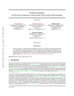 PyTorch, Explain! A Python library for Logic Explained Networks