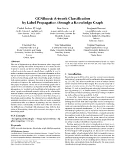GCNBoost: Artwork Classification by Label Propagation through a
  Knowledge Graph