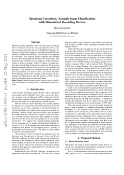 Spectrum Correction: Acoustic Scene Classification with Mismatched
  Recording Devices