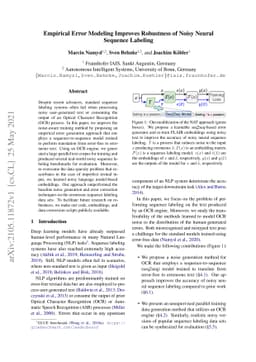 Empirical Error Modeling Improves Robustness of Noisy Neural Sequence
  Labeling
