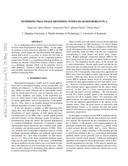 Hyperspectral Image Denoising with Log-Based Robust PCA