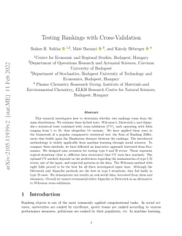 Testing Rankings with Cross-Validation