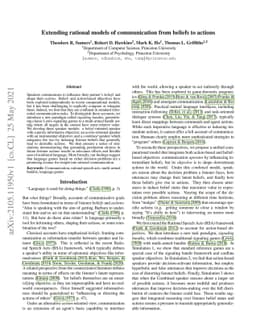 Extending rational models of communication from beliefs to actions