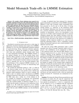 Model Mismatch Trade-offs in LMMSE Estimation