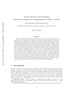 Group selection and shrinkage: Structured sparsity for semiparametric
  additive models
