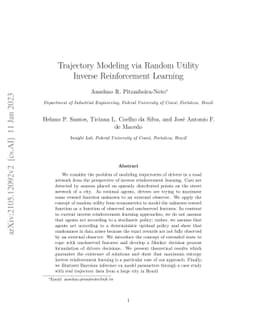 Trajectory Modeling via Random Utility Inverse Reinforcement Learning